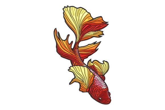 Koi Fish Embroidery Design Review for Boutique Apparel
