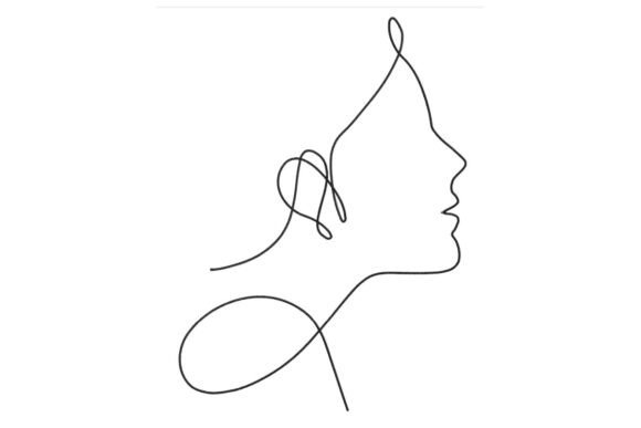 One Line Woman Girl Face Embroidery Review